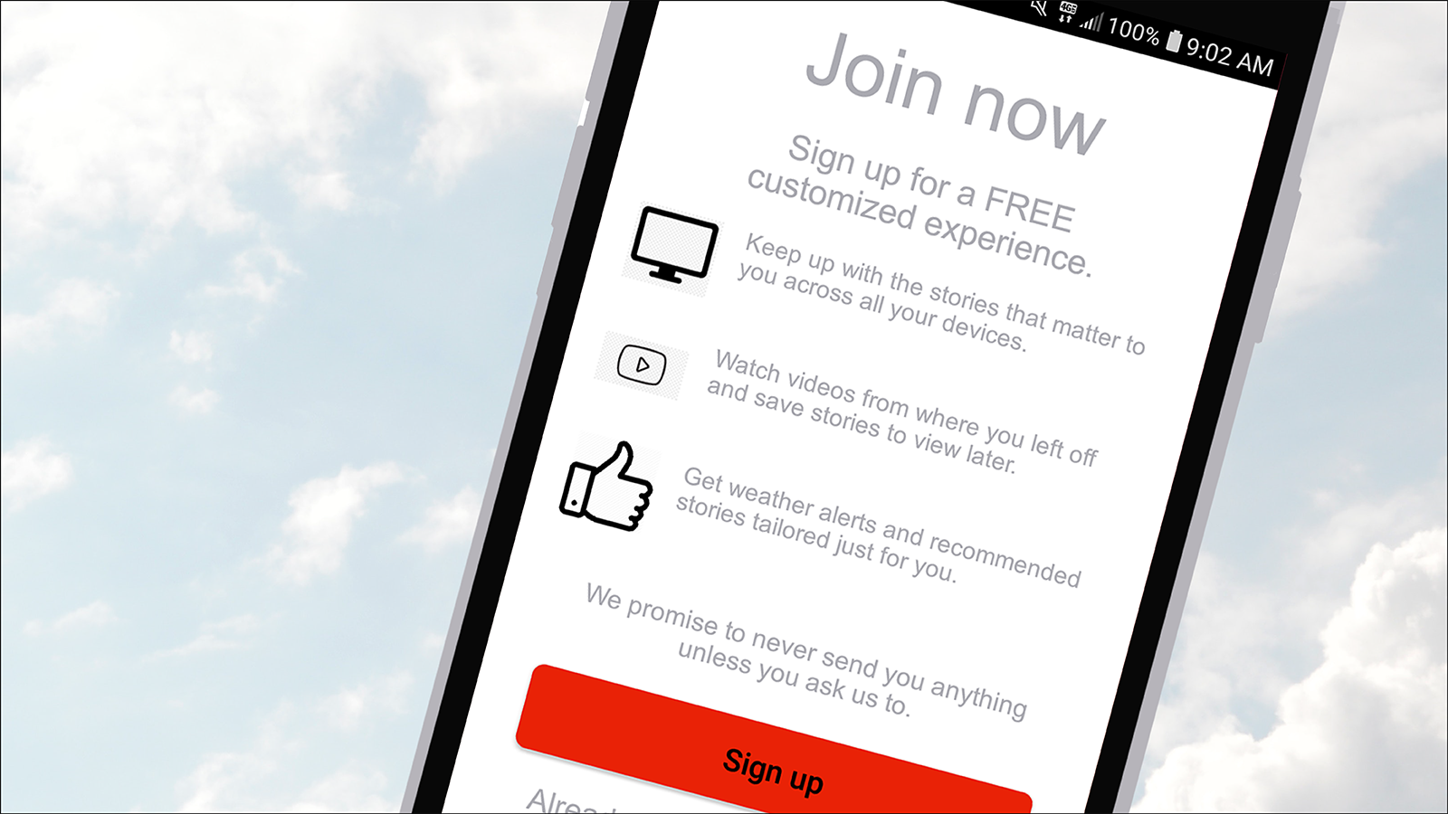 Now app Log in